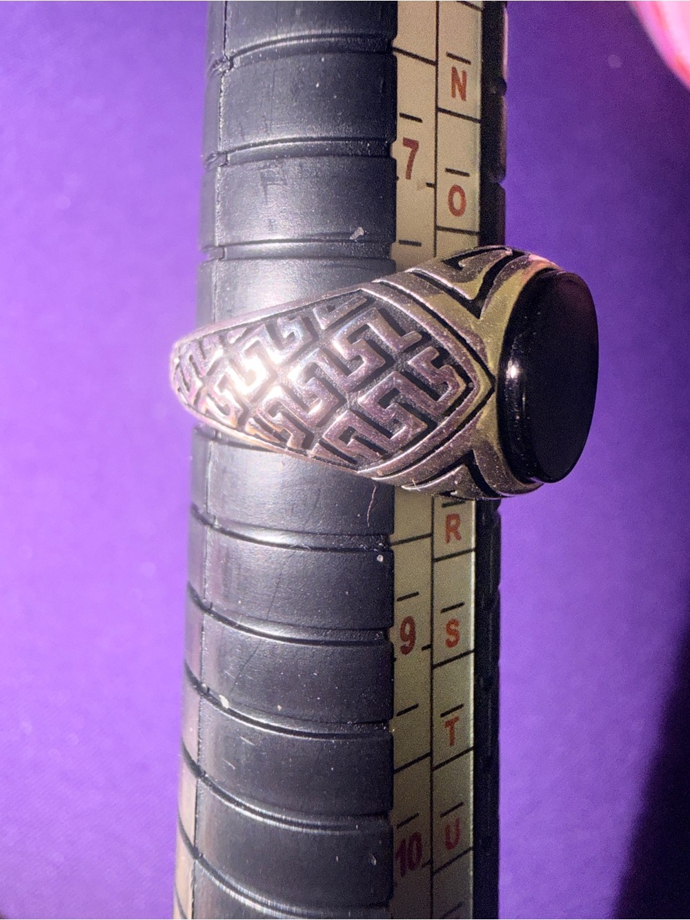 Sterling Silver Black Onyx Men's Signet Ring